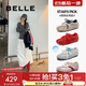 百麗（Belle）周雨彤同款跳跳糖25秋新網(wǎng)面透氣德訓鞋休閑鞋B2432CM5預售 紅色【周雨彤同款跳跳糖】 38