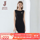 經(jīng)典故事（JANE STORY）高端純色修身無(wú)袖連衣裙女夏季2025年新款氣質(zhì)收腰西裝內搭背心裙 R05黑色 S