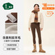 松山棉店保暖褲女柔軟舒適冬季加絨加厚褲子 女士-深棕 M