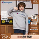 Champion冠軍男女童加絨連帽衛衣2025秋季新款休閑復古學(xué)院風(fēng)兒童上衣外套