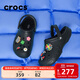 卡駱馳（CROCS）秋冬新品暖棉洞洞鞋男女秋冬款貝雅暖棉拖鞋|205969 黑/黑-060(建議買(mǎi)大一碼) 39 (240mm)