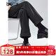 百圖（betu）女裝2025年冬季新款休閑褲中高腰潮流顯瘦高級感直筒褲子2510T81 深灰 L