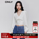 ONLY秋季溫柔氣質(zhì)V領(lǐng)泡泡袖收腰短款雪紡衫女|123251005 A06 糖汁-追單第一批 XS (155) 76A