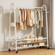 姍姍木藝衣架落地立式晾衣架衣帽架臥室掛衣架可移動(dòng)陽(yáng)臺收納置物架