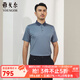 雅戈爾（YOUNGOR）短袖polo衫男翻領(lǐng)含桑蠶絲棉絲混紡棉桑蠶絲品質(zhì)感高商場同款 藍色 M