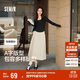 森馬（Semir）半身裙女磨毛純色A字長(cháng)裙百搭秋季純棉寬松傘裙顯瘦101524120007