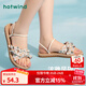 熱風(fēng)（Hotwind）沙灘涼鞋女士夏季新款百搭平底兩穿涼鞋時尚外穿透氣碎花涼拖鞋女 溫柔碎花(花色） 36