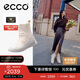愛步（ECCO）時(shí)裝短靴女 輕盈舒適牛皮革柔軟瘦瘦靴 靈動(dòng)218313 米色37