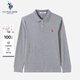 U.S. POLO ASSN.polo衫男翻領(lǐng)秋季商務(wù)休閑長(cháng)袖上衣爸爸裝t恤