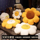 派客思太陽(yáng)花抱枕沙發(fā)客廳花朵飄窗靠墊花瓣靠背現代輕奢床頭靠枕ins風(fēng) 黃花白芯 中號60X60CM