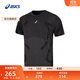 亞瑟士ASICS運動(dòng)T恤男子跑步短袖透氣舒適運動(dòng)上衣T恤  2011D355-001 黑色 M