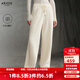 艾諾絲雅詩(shī)【商場(chǎng)同款】2025冬季新款高腰抽繩針織闊腿褲休閑褲子女40933192 奶油米 XL