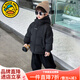 G.duck兒童羽絨棉服男童冬裝2025新款洋氣寶寶冬季棉襖加厚保暖棉衣外套 黑色 130 （建議身高120cm 8-9歲）cm
