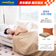 固特異（Goodyear）抱枕被空調被子兩用腰靠墊多功能車(chē)載睡覺(jué)云柔被橙色1.5*2米