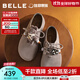 百麗（Belle）糖栗吐司勃肯鞋女2025秋新商場(chǎng)同款柔軟舒適休閑鞋E8G1DCM5 灰色 37