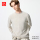 優(yōu)衣庫男裝女裝羊絨圓領(lǐng)針織衫/長(cháng)袖毛衣毛衫25秋冬新款478543 01 乳白色 L