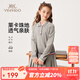 英氏（YEEHOO）兒童裙子女童連衣裙秋季時(shí)尚休閑學(xué)院風(fēng)百褶裙秋裝新款中大童裝 裙擺學(xué)院花灰 170