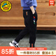 G.duck男童褲子秋冬款棉褲中大童韓版純棉運動(dòng)長(cháng)褲冬季新款寬松休閑褲5- 黑色春秋款 120碼建議身高110-120cm6-7歲