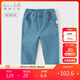 戴維貝拉兒童褲子女童洋氣牛仔褲女寶寶秋裝直筒褲童裝