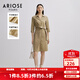 艾諾絲雅詩(shī)【商場(chǎng)同款】春秋新品通勤簡(jiǎn)約素雅收腰翻領(lǐng)連衣裙30319027 卡其色 M