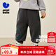 迷你巴拉男童女童新款褲子搖粒絨寬松長(cháng)褲【蹦蹦褲】2025秋冬新款 中灰20410 90