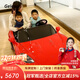Geleeo兒童電動(dòng)汽車(chē)保時(shí)捷四輪男女雙人寶寶可坐大人親子車(chē)超大四驅遛娃 紅色【24V+自駕+藍牙皮座】 172*105*66cm
