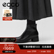 愛(ài)步（ECCO）靴子女 女鞋冬季牛皮短靴粗跟保暖女靴 雕塑222413 HL 黑色22241301001 37 （尺碼偏小，建議拍大一碼）