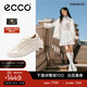 愛(ài)步（ECCO）休閑鞋女 2025時(shí)尚百搭簡(jiǎn)約輕盈牛皮德訓鞋板鞋 柔酷220263 石灰色22026301378 38