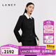 朗姿/LANCY秋季新款藕粉色一?？畚餮b外套女高級感氣質(zhì)上衣 夜幕黑色 XL