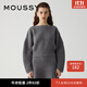 moussy 新品甜美公主風(fēng)出游短款套頭針織衫010GAS70-6080 170炭灰色 均碼