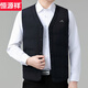 恒源祥輕薄款羽絨馬甲男 冬季保暖外套坎肩背心中老年男士休閑無(wú)袖上衣 2566款-深藍色 L 175碼-適合體重125-140斤
