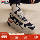 FILA 斐樂(lè )TREK女鞋老爹鞋新款休閑鞋時(shí)尚復古跑鞋運動(dòng)鞋 白蘆筍/軍禮藍-WD 36