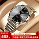 冠琴（GUANQIN）進(jìn)口機芯手表男士機械表全自動(dòng)雙日歷商務(wù)名表簡(jiǎn)約夜光防水男表 升級加強版/銀殼黑面/終身質(zhì)保