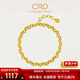 CRD克徠帝黃金愛(ài)心手鏈古法手串足金999手飾送女友節日禮物 12.5g