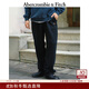 Abercrombie & Fitch【時(shí)髦運動(dòng)風(fēng)】小麋鹿圖案男裝25秋冬新款直筒衛褲長(cháng)褲134-5142 黑色 L (180/86A)
