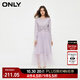 ONLY收腰歐根紗中長(cháng)款U領(lǐng)套裝連衣裙女|124146003 C39 冠薊紫色 M (165) 84A
