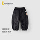 童泰（TONGTAI）寶寶褲子春秋季兒童長(cháng)褲男女童雙層加厚休閑褲束口褲黑色100cm 