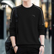 安踏衛衣男套頭衫2025秋冬季加絨運動(dòng)休閑裝寬松長(cháng)袖t恤男士上衣外套 7708-6基礎黑【常規款】 L (175) 適合120-140斤