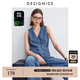 迪賽尼斯（DESIGNICE）2024年夏季新款通勤風(fēng)薄款牛仔馬甲氣質(zhì)短款無(wú)袖短外套女 牛仔藍 L