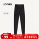 ubras仿牛仔高腰收腹加絨打底褲女保暖時(shí)尚高彈可外穿 黑色平腰款 1條 M