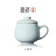 雅瓷[新年禮物]汝窯茶杯辦公室陶瓷杯子帶蓋喝茶泡茶杯小青杯禮盒裝 汝窯小青杯340ml1只