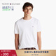 TOMMY HILFIGER25春夏新款男裝純棉雙面平紋輕薄高級感純色圓領(lǐng)短袖T恤上衣 白色YBR L （推薦：150-165斤）