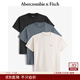Abercrombie & Fitch男裝夏款美式3件組合裝百搭純色LOGO圓領(lǐng)短袖T恤123-4241 多色 S (175/92A)