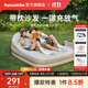 Naturehike挪客懶月帶枕自動(dòng)充氣沙發(fā)懶人床墊戶(hù)外露營(yíng)充氣墊床午休家用睡墊 雙人/夏日沙