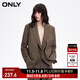 ONLY秋季時(shí)尚簡(jiǎn)約無(wú)領(lǐng)設計寬松西裝外套女|124108004 E08 麻灰色 M (165) 84A