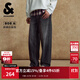杰克·瓊斯（JACK&JONES）男裝25年秋冬季牛仔褲男908超寬松闊腿直筒潮流漸變休閑牛仔褲子 A16深灰牛仔 寬松版型，卡碼拍小 34 180 W34/L32