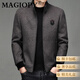 MAGIOPY奢侈高端品牌2025秋冬季新款夾克男韓版潮流帥氣時(shí)尚休閑毛呢外套 咖啡色 L 175