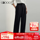G2000【多面彈性】G2000女裝2025春秋商場(chǎng)寬松休閑直筒褲長(cháng)褲 彈力-黑色直筒褲28寸 34
