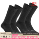 迪卡儂襪子男保暖專(zhuān)業(yè)運動(dòng)加厚羊毛襪毛巾底2雙女襪SH100 SH500 典雅黑色 均碼 /43-46