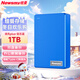 紐曼（Newsmy）1TB 移動(dòng)硬盤(pán)機械 雙盤(pán)備份 清風(fēng)Plus系列 USB3.0 2.5英寸 寶石藍 海量存儲 手機連接 格紋設計